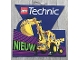 Gear No: 921249NL  Name: Display Sign Hanging, Technic Sets 8862 Backhoe and 8835 Forklift, Double-Sided
