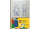 Gear No: 9788866130087  Name: Notebook, Ruled, Large Minifigure Blueprints Pattern (Moleskine) with Stickers