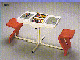 Gear No: 9804  Name: Playtable with Two Bins, 2 Seats and Two Building Plates
