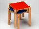 Gear No: 9817b  Name: Stools for Multi Table (red and blue top)