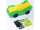Lot ID: 409411970  Gear No: GMRacer2  Name: General Mills Racer Car 2 - Yellow on Green on Dark Gray - 5 Spoked Wheels #14