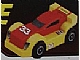 Lot ID: 409412091  Gear No: GMRacer3  Name: General Mills Racer Car 3 - Red on Yellow on Black- Slick Wheels #33