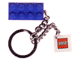 Gear No: KC031  Name: 2 x 4 Brick - Blue Key Chain with 2 x 2 Square Lego Logo Tile