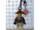 Lot ID: 240130692  Gear No: KC037  Name: Johnny Thunder (Brown Jacket) Key Chain with 2 x 2 Square Lego Logo Tile