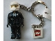 Gear No: KC048  Name: Policeman with White Helmet and Black Pants Key Chain with 2 x 2 Square Lego Logo Tile