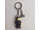 Gear No: KC148  Name: Police Officer City Dark Blue Shirt with Badge and Radio Key Chain with Dark Gray Hinge Plate 1 x 2 Locking with 1 Finger on Side with Bottom Groove