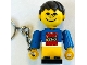 Gear No: KC154  Name: Homemaker Figure / Maxifigure Key Chain, Child with LEGO Logo Pattern (Sticker)