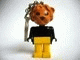 Gear No: KCF10  Name: Lion with Black Eyes Key Chain - Twisted Metal Chain, no LEGO Logo on Back