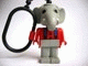 Gear No: KCF31  Name: Elephant 3 Key Chain - Plastic Chain, Red LEGO Logo on Back
