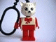Gear No: KCF32  Name: Cat 4 Key Chain - Plastic Chain, Red LEGO Logo on Back