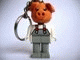 Lot ID: 406028745  Gear No: KCF38  Name: Pig 7 Key Chain - Twisted Metal Chain, Red LEGO Logo on Back