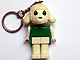 Gear No: KCF63  Name: Lamb 2 Key Chain - Twisted Metal Chain, no LEGO Logo on Back, Green Shirt