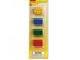 Lot ID: 187363619  Gear No: LGO1903  Name: Eraser, LEGO Brick Eraser Set of 4 (Yellow, Blue, Green & Red) narrow blister pack