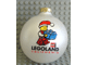 Gear No: LLCA01  Name: Christmas Tree Ornament, Minifigure in Santa Hat and Legoland California Pattern (Bauble)