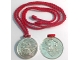 Lot ID: 336491219  Gear No: LLmedal1  Name: Medal from Goldwash in LEGOLAND Billund - Plastic, Indian Chief Design