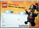 Gear No: Partybox01inv06  Name: Party Invitation, Pirate Captain Minifigure