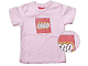 Gear No: TS49  Name: T-Shirt, Paul Frank Small Paul Kids' Distressed LEGO Logo, Pink