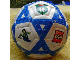 Gear No: bb0080pb02  Name: Ball, Inflatable Soccer Ball, Mini - Blue Triangles Pattern