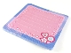 Gear No: clikits244  Name: Memo Pad Clikits - Hearts, Stars and Flowers on Pink with Blue Border