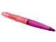 Gear No: clikitspen10  Name: Clikits Daisy Pen, Trans-Pink and Magenta, 9 Icon Holes, Trans-Dark Pink Rubber Grip