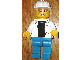 Gear No: displayfig03  Name: Display Figure 7in x 11in x 19in (white jacket, blue pants, black T-Shirt, construction helmet)
