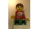 Gear No: displayfig16  Name: Display Figure 7in x 11in x 19in (Female - red shirt with Lego Logo, green legs, brown ponytail)