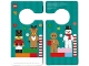 Gear No: hanger05  Name: Door Hanger (Cardboard) Double-Sided - Nutcracker, Reindeer Costume / Gingerbread Man, Snowman