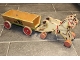 Lot ID: 365954209  Gear No: horsecarriage6  Name: Wooden Horses and Wagon with Sides