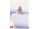 Gear No: lap00-005  Name: Postcard - Lego Art Project 2000 - 005 - Minifigure with Shovel on Cotton Wool