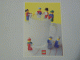Gear No: lap00-012  Name: Postcard - Lego Art Project 2000 - 012 - 7 Minifigures with Cups and Glasses Hanging from Large Cup