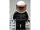 Gear No: magcty006  Name: Magnet, Minifigure City Police Officer - City Leather Jacket with Gold Badge, White Helmet, Trans-Brown Visor, Black Sunglasses