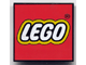 Gear No: magll1  Name: Magnet Flat, Lego Logo - Red Square