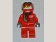 Gear No: magrace  Name: Magnet, Minifigure Racer Driver - Red with White Balaclava, Red Helmet Printed