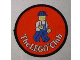 Lot ID: 86690616  Gear No: patch04  Name: Patch, Sew-On Cloth Round, The LEGO Club (Classic Construction Worker Walking)