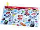 Gear No: pencilbag  Name: Pencil Bag, Red Zipper and Yellow Brick Pull, LEGO Logo