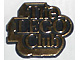 Gear No: pin003  Name: Pin, The LEGO Club UK Badge, Gold Text, Black Background