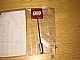Gear No: pin122  Name: Pin, LEGO Logo Square Red Type 2 - Stick Pin with end attachment