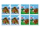 Gear No: poststamp18  Name: LEGO Stamp Switzerland 2022 - Chalet and Cow (Set of 2 Sheets of 4)