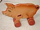 Lot ID: 371740377  Gear No: pullpig  Name: Wooden Pull-Along Pig