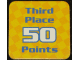 Lot ID: 397740492  Gear No: racegame3rdpl2  Name: Racers Game 3rd Place Card with Blue 'Third Place 50 Points' Pattern
