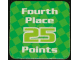 Gear No: racegame4thpl2  Name: Racers Game 4th Place Card with White 'Fourth Place 25 Points' Pattern