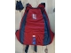 Gear No: satchel8  Name: Backpack Red and Dark Gray with Lego play on Logo