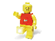 Gear No: torch2  Name: Flashlight, Minifigure Torch - Red Torso, Yellow Arms and Legs