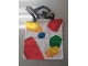 Gear No: tote09  Name: Tote Bag, Blue, Green, Red, and Yellow Bricks, LEGO Logo on Reverse Pattern