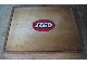 Gear No: wood11  Name: Wooden Storage Box with Plain Sliding Top and LEGO Logo in Red Oval