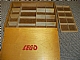 Gear No: wood12  Name: Wooden Storage Box with Plain Sliding Top and Red LEGO Logo (no Dogbone)