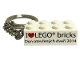 Lot ID: 131279881  Gear No: 852100apb01  Name: 2 x 4 Brick - White Key Chain with 'I Heart LEGO bricks Den otevřených dveří 2014' Pattern (Kladno Factory Open Day 2014)