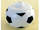 Gear No: bead003pb010  Name: Bead, Globular with Ball Pattern, Soccer Pentagons