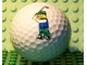 Gear No: golfball  Name: Golf Ball with Golfer Minifigure and 'Legoland' Decoration