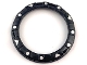 Gear No: bb1012pb02  Name: Watch Part, Case Attachment - Bezel Ring Raised with Silver Triangles and Dots Pattern
